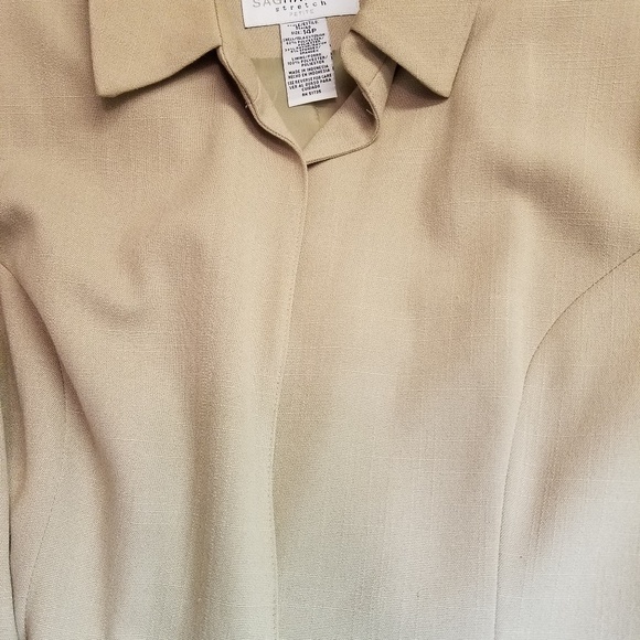 Sag Harbor Blazer Open Front Beige Blazer 14P Jacket Suit Coat - Picture 5 of 5